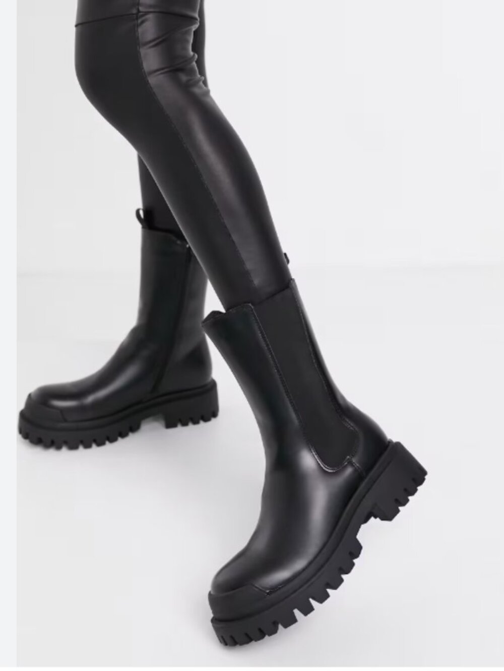 Missguided chunky ankle boot in black